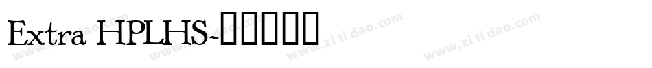 Extra HPLHS字体转换